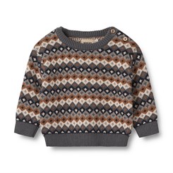 Wheat Knit Pullover Elias Jacquard - Multi 